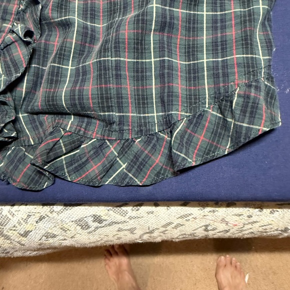 Plaid Ruffle Button-Up Shirt - Picture 10 of 14